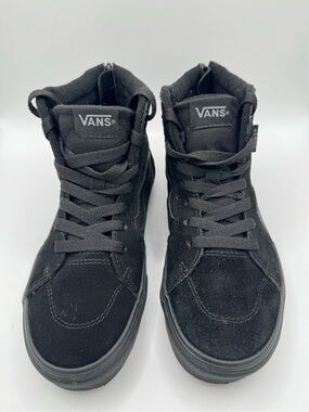 Vans Sk8 Hi Zip High Top Skate Shoes Boys Girls US Youth 3 Black Sneaker School